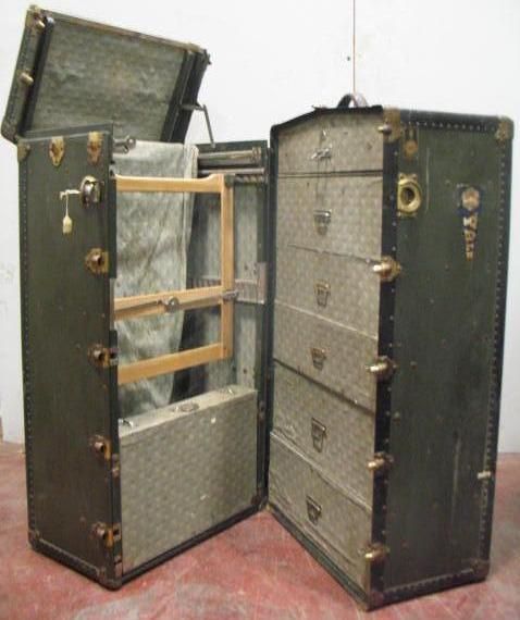 antique wardrobe steamer trunk value